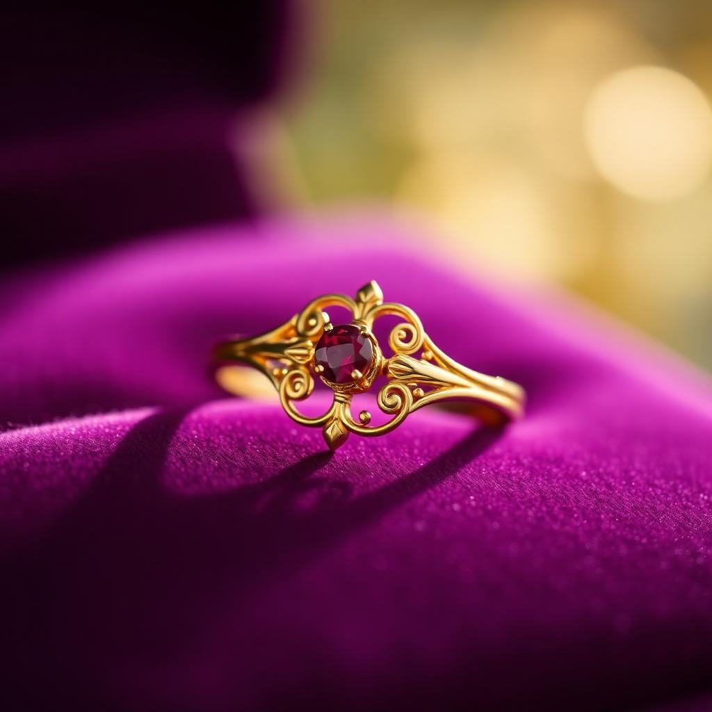 Sculpted gold rings